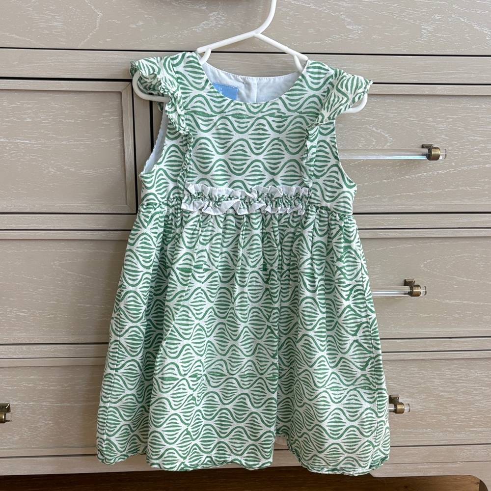 Bella Bliss Green Patterned  Dress